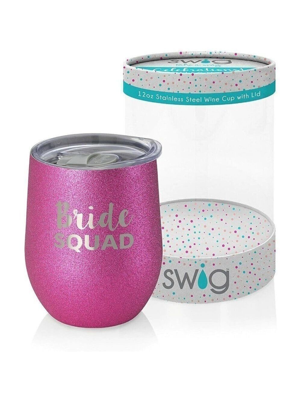 Swig Celebrations 12 Oz Wine - Bride Squad